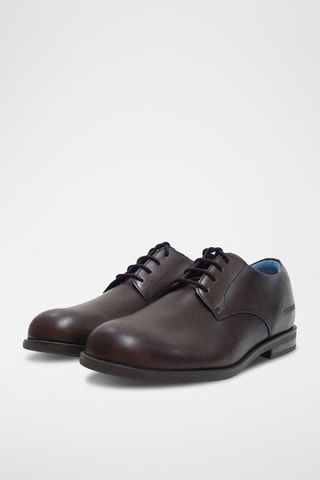 Derbys en cuir Jalen - Etroite - Marron