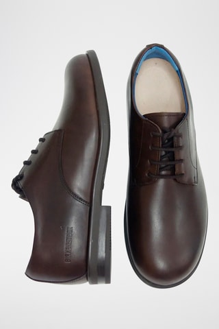 Derbys en cuir Jalen - Etroite - Marron