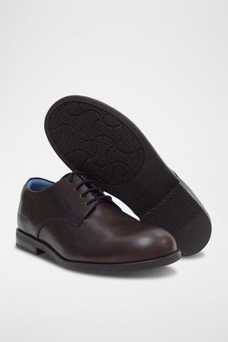 Derbys en cuir Jalen - Etroite - Marron
