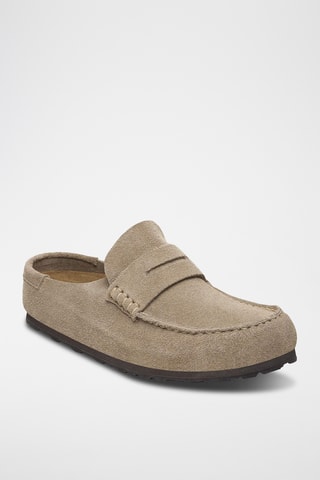 Sabots en nubuck Naples Wrapped - Etroite - Taupe