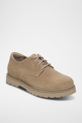 Derbys en nubuck Dentelle Highwood Basse - Etroite - Beige