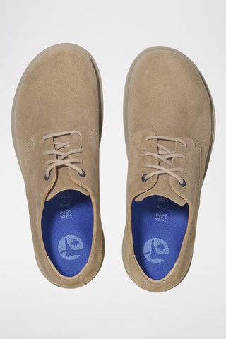 Derbys en nubuck Dentelle Highwood Basse - Etroite - Beige