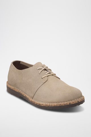 Derbys en nubuck Uppsala Low - Etroite - Taupe