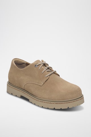 Derbys en nubuck Dentelle Highwood basse - Normale - Taupe