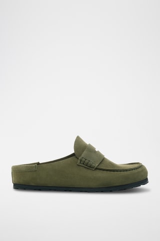 Nubuck Clogs Naples Wrapped - Normaal - Kaki