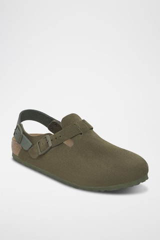 Sabots en nubuck Tokio II - Etroite - Kaki