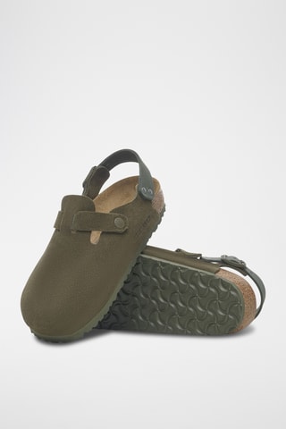 Sabots en nubuck Tokio II - Etroite - Kaki