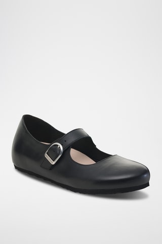Babies en cuir Santa Clarita - Etroite - Noir
