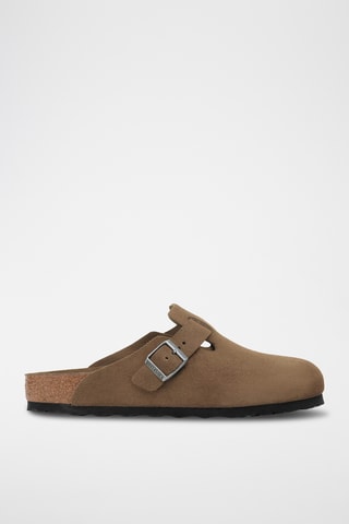 Sabots en nubuck Boston - Etroite - Marron
