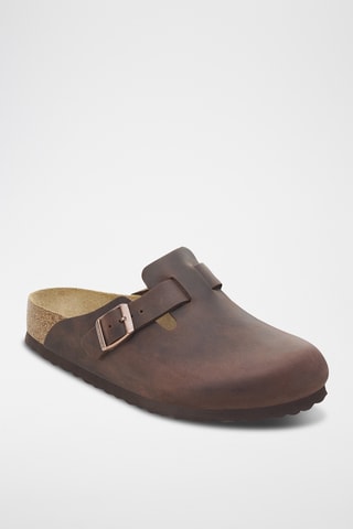 Sabots en cuir Boston - Normale - Marron