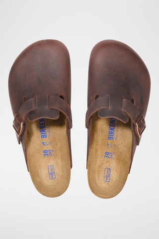 Sabots en cuir Boston - Normale - Marron
