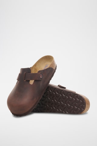 Sabots en cuir Boston - Normale - Marron