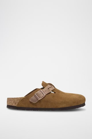 Sabots en nubuck Boston - Marron - Etroite