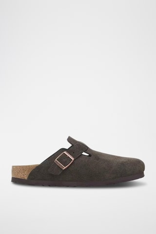 Sabots en nubuck Boston - Marron - Etroite