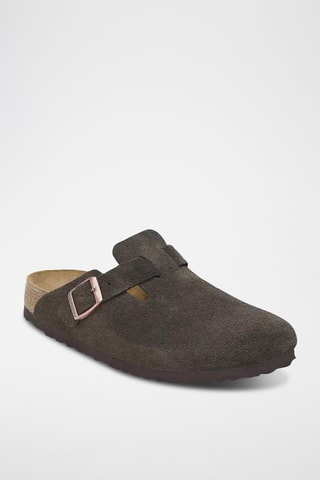 Sabots en nubuck Boston - Marron - Etroite