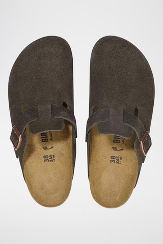 Sabots en nubuck Boston - Marron - Etroite