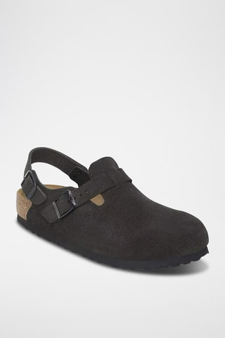 Sabots en nubuck Tokio II - Noir - Etroite