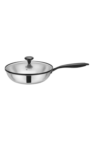 Sartén guisera de acero inoxidable con tapa - 26 cm