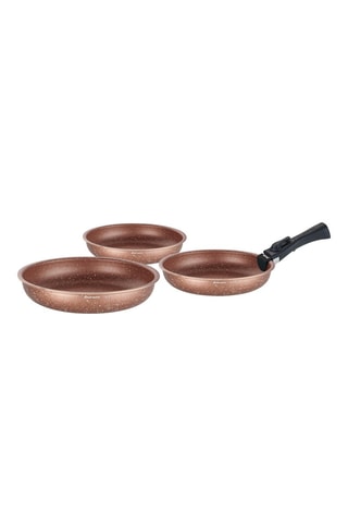 3 sartenes con mango extraíble - 20,24 y 28 cm