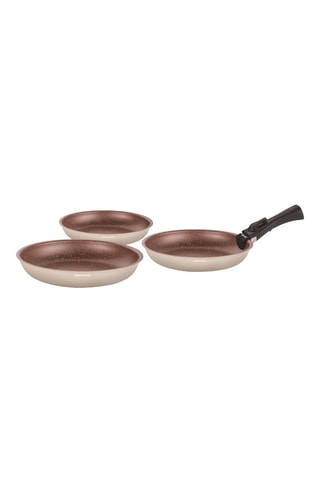 3 sartenes con mango extraíble - 20,24 y 28 cm