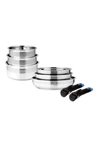 Batería de cocina de acero inoxidable - 10 piezas