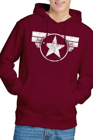 Sweat à capuche Captain America Avengers Marvel - Bordeaux