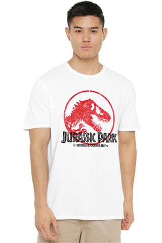 T-shirt Jurassic Park - Blanc