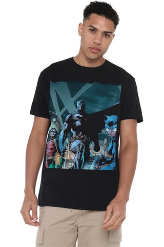 T-shirt La Ligue des Justiciers DC Comics - Noir