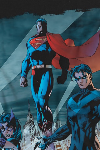 T-shirt La Ligue des Justiciers DC Comics - Noir