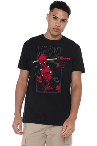 T-shirt Deadpool Marvel - Noir