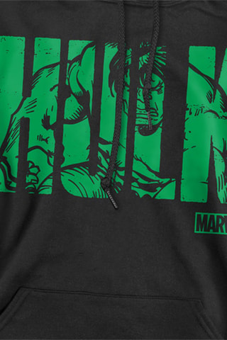 Sweat à capuche Hulk Avengers Marvel - Noir