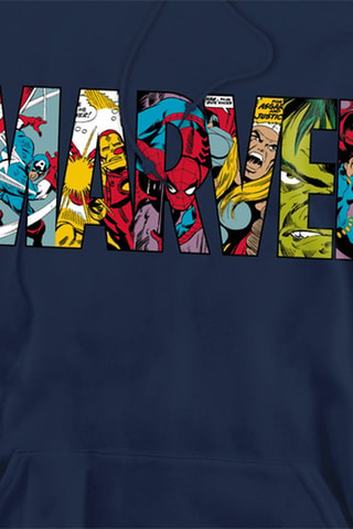 Sweat à capuche Marvel - Bleu marine