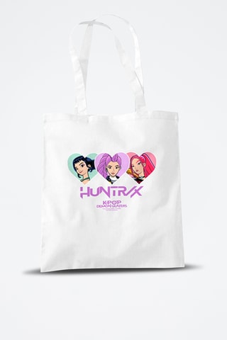 Tote bag Huntrix Trio Pose Kpop Demon Hunters - Blanc