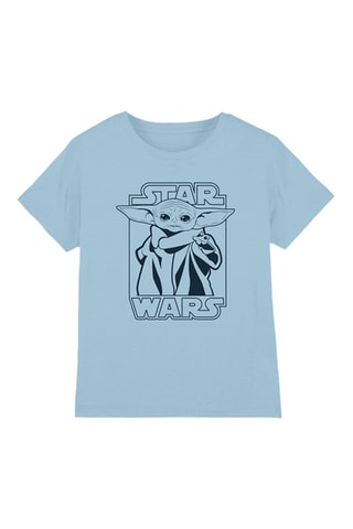 T-shirt Yoda Star Wars - Bleu clair