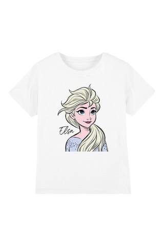 T-shirt Elsa La Reine des Neiges Disney - Blanc