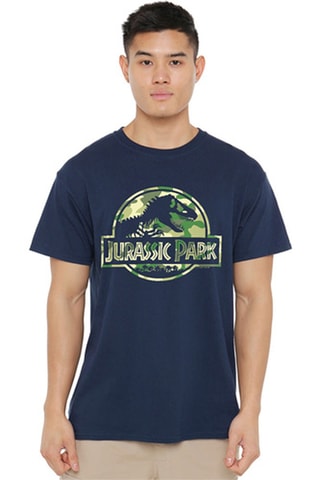 T-shirt Jurassic Park - Bleu marine
