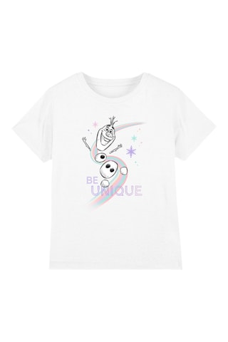 T-shirt Olaf La Reine des Neiges Disney - Blanc