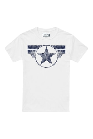 T-shirt Captain America Avengers Marvel - Blanc