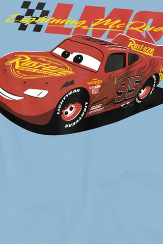 T-shirt Flash McQueen Disney - Bleu clair