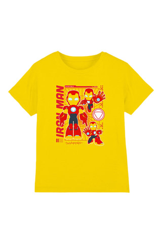 T-shirt Iron Man Avengers Marvel - Jaune