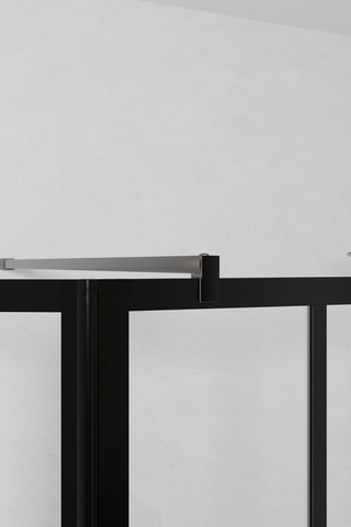 2 parois de douche en verre Glassy - 120 x 200 et 40 x 200 cm
