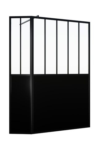 2 parois de douche en verre Glassy - 120 x 200 et 40 x 200 cm