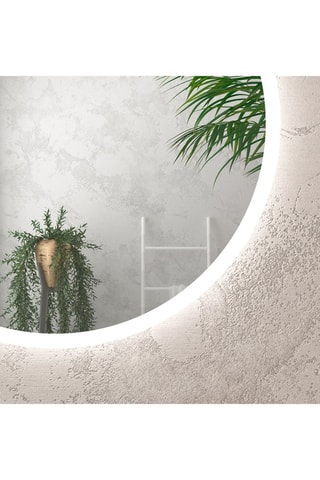 Miroir de salle de bain rond avec éclairage LED - 50 cm