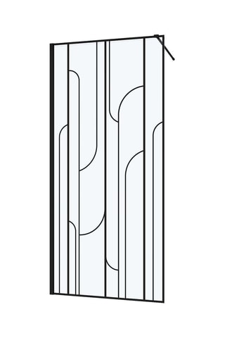 Paroi de douche Gatsby - Noir - 90 x 195 cm