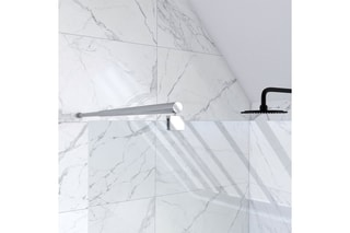 Paroi de douche à l'italienne - Transparent et gris