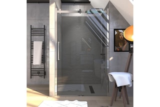Paroi porte de douche en verre trempé Rolling Chromed - 120 x 200 cm