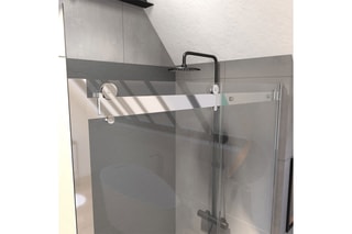 Paroi porte de douche en verre trempé Rolling Chromed - 120 x 200 cm