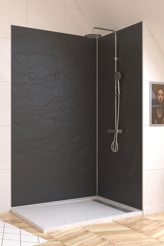 Panneau mural STONE'IT - Gris foncé - 120 x 210 cm