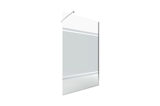 Paroi de douche miroir et barre murale extensible - Chrome