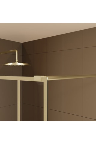 Paroi de douche à l'italienne - Doré brossé - 120 x 195 cm
